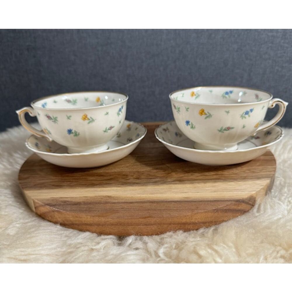 Vintage Teacup and Saucer Four Piece Set